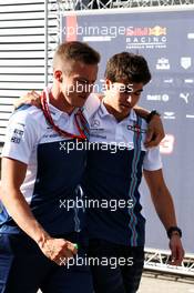 Lance Stroll (CDN) Williams (Right). 27.07.2017. Formula 1 World Championship, Rd 11, Hungarian Grand Prix, Budapest, Hungary, Preparation Day.