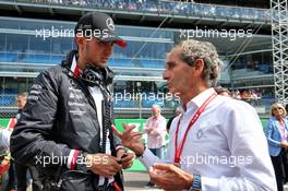 Esteban Ocon (FRA) Mercedes AMG F1 Reserve Driver with Alain Prost (FRA) Renault F1 Team Special Advisor on the grid. 08.09.2019. Formula 1 World Championship, Rd 14, Italian Grand Prix, Monza, Italy, Race Day.
