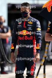 Alexander Albon (THA) Red Bull Racing in the pits while the race is stopped. 06.09.2020. Formula 1 World Championship, Rd 8, Italian Grand Prix, Monza, Italy, Race Day.