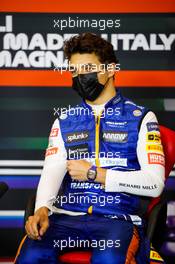 Lando Norris (GBR) McLaren in the post race FIA Press Conference. 18.04.2021. Formula 1 World Championship, Rd 2, Emilia Romagna Grand Prix, Imola, Italy, Race Day.