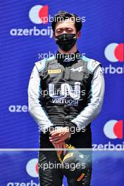 Third placed Guanyu Zhou (CHN) Uni-Virtuosi Racing on the podium. 05.06.2021. FIA Formula 2 Championship, Rd 3, Sprint Race 1, Baku, Azerbaijan, Saturday.