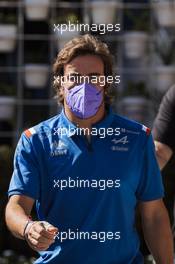 Fernando Alonso (ESP) Alpine F1 Team. 10.04.2022. Formula 1 World Championship, Rd 3, Australian Grand Prix, Albert Park, Melbourne, Australia, Race Day.