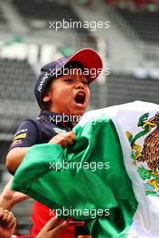 A young Sergio Perez (MEX) Red Bull Racing makes herself heard. 27.10.2022. Formula 1 World Championship, Rd 20, Mexican Grand Prix, Mexico City, Mexico, Preparation Day.