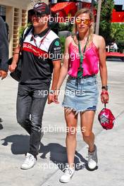 (L to R): Valtteri Bottas (FIN) Alfa Romeo F1 Team with his girlfriend Tiffany Cromwell (AUS) Professional Cyclist. 07.05.2022. Formula 1 World Championship, Rd 5, Miami Grand Prix, Miami, Florida, USA, Qualifying Day.