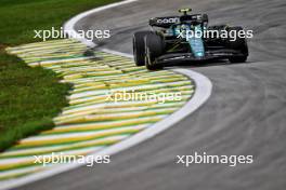 Fernando Alonso (ESP) Aston Martin F1 Team AMR23. 03.11.2023. Formula 1 World Championship, Rd 21, Brazilian Grand Prix, Sao Paulo, Brazil, Qualifying Day.