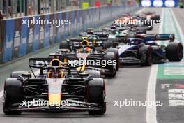 Max Verstappen (NLD) Red Bull Racing RB19 leaves the pits. 03.11.2023. Formula 1 World Championship, Rd 21, Brazilian Grand Prix, Sao Paulo, Brazil, Qualifying Day.