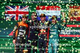 Max Verstappen (NLD), Red Bull Racing Lando Norris (GBR), McLaren F1 Team Fernando Alonso (ESP), Aston Martin Racing  05.11.2023. Formula 1 World Championship, Rd 21, Brazilian Grand Prix, Sao Paulo, Brazil, Race Day.