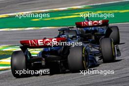 Lewis Hamilton (GBR) Mercedes AMG F1 W14 leads George Russell (GBR) Mercedes AMG F1 W14. 05.11.2023. Formula 1 World Championship, Rd 21, Brazilian Grand Prix, Sao Paulo, Brazil, Race Day.