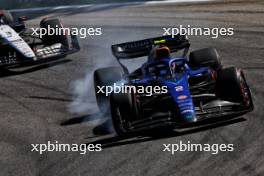 Logan Sargeant (USA) Williams Racing FW45 locks up under braking. 05.11.2023. Formula 1 World Championship, Rd 21, Brazilian Grand Prix, Sao Paulo, Brazil, Race Day.