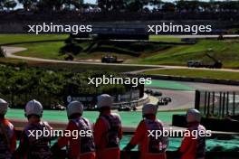 Circuit atmosphere - marshals watch the race. 04.11.2023. Formula 1 World Championship, Rd 21, Brazilian Grand Prix, Sao Paulo, Brazil, Sprint Day.