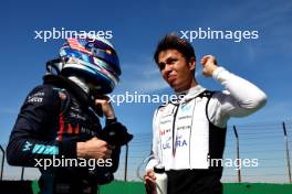 (L to R): Logan Sargeant (USA) Williams Racing with Alexander Albon (THA) Williams Racing on the grid. 04.11.2023. Formula 1 World Championship, Rd 21, Brazilian Grand Prix, Sao Paulo, Brazil, Sprint Day.