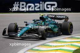 Fernando Alonso (ESP) Aston Martin F1 Team AMR23. 04.11.2023. Formula 1 World Championship, Rd 21, Brazilian Grand Prix, Sao Paulo, Brazil, Sprint Day.