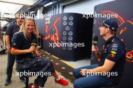 Max Verstappen (NLD) Red Bull Racing with the media. 02.11.2023. Formula 1 World Championship, Rd 21, Brazilian Grand Prix, Sao Paulo, Brazil, Preparation Day.