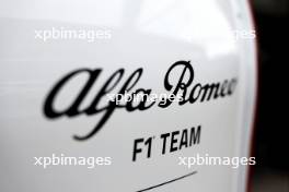 Alfa Romeo F1 Team logo. 02.11.2023. Formula 1 World Championship, Rd 21, Brazilian Grand Prix, Sao Paulo, Brazil, Preparation Day.