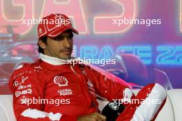 Carlos Sainz Jr (ESP) Ferrari in the post qualifying FIA Press Conference. 17.11.2023. Formula 1 World Championship, Rd 22, Las Vegas Grand Prix, Las Vegas, Nevada, USA, Qualifying Day.