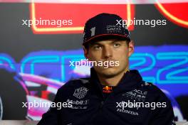 Max Verstappen (NLD) Red Bull Racing in the post qualifying FIA Press Conference. 17.11.2023. Formula 1 World Championship, Rd 22, Las Vegas Grand Prix, Las Vegas, Nevada, USA, Qualifying Day.