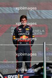Race winner Max Verstappen (NLD) Red Bull Racing on the podium. 29.10.2023. Formula 1 World Championship, Rd 20, Mexican Grand Prix, Mexico City, Mexico, Race Day.