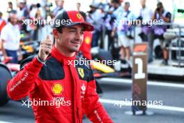 Charles Leclerc (MON) Ferrari celebrates his pole position in qualifying parc ferme. 28.10.2023. Formula 1 World Championship, Rd 20, Mexican Grand Prix, Mexico City, Mexico, Qualifying Day.