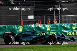 Fernando Alonso (ESP) Aston Martin F1 Team AMR23 spins during qualifying. 28.10.2023. Formula 1 World Championship, Rd 20, Mexican Grand Prix, Mexico City, Mexico, Qualifying Day.