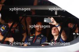 Max Verstappen (NLD) Red Bull Racing inside the giant helmet of Sergio Perez (MEX) Red Bull Racing. 26.10.2023. Formula 1 World Championship, Rd 20, Mexican Grand Prix, Mexico City, Mexico, Preparation Day.