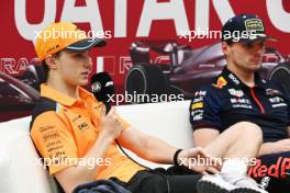 Oscar Piastri (AUS) McLaren, in the post race FIA Press Conference. 08.10.2023. Formula 1 World Championship, Rd 18, Qatar Grand Prix, Doha, Qatar, Race Day.