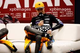 Lando Norris (GBR) McLaren, in the post Sprint FIA Press Conference. 07.10.2023. Formula 1 World Championship, Rd 18, Qatar Grand Prix, Doha, Qatar, Sprint Day.