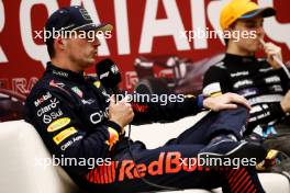 Max Verstappen (NLD) Red Bull Racing, in the post Sprint FIA Press Conference. 07.10.2023. Formula 1 World Championship, Rd 18, Qatar Grand Prix, Doha, Qatar, Sprint Day.