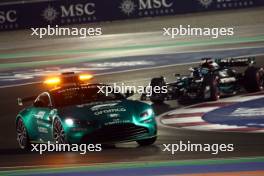 George Russell (GBR) Mercedes AMG F1 W14 leads behind the Aston Martin FIA Safety Car. 07.10.2023. Formula 1 World Championship, Rd 18, Qatar Grand Prix, Doha, Qatar, Sprint Day.