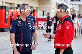 (L to R): Paul Monaghan (GBR) Red Bull Racing Chief Engineer with Diego Ioverno (ITA) Ferrari Sporting Director. 07.10.2023. Formula 1 World Championship, Rd 18, Qatar Grand Prix, Doha, Qatar, Sprint Day.