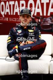 Max Verstappen (NLD) Red Bull Racing, in the post Sprint FIA Press Conference. 07.10.2023. Formula 1 World Championship, Rd 18, Qatar Grand Prix, Doha, Qatar, Sprint Day.