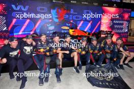 Red Bull Racing celebrate Max Verstappen (NLD) Red Bull Racing winning his third World Championship in Sprint parc ferme. 07.10.2023. Formula 1 World Championship, Rd 18, Qatar Grand Prix, Doha, Qatar, Sprint Day.