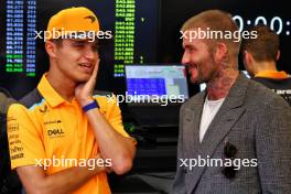(L to R): Lando Norris (GBR) McLaren with David Beckham (GBR) Former Football Player. 08.10.2023. Formula 1 World Championship, Rd 18, Qatar Grand Prix, Doha, Qatar, Race Day.