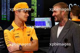 (L to R): Lando Norris (GBR) McLaren with David Beckham (GBR) Former Football Player. 08.10.2023. Formula 1 World Championship, Rd 18, Qatar Grand Prix, Doha, Qatar, Race Day.