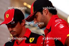 (L to R): Charles Leclerc (MON) Ferrari with team mate Carlos Sainz Jr (ESP) Ferrari. 05.10.2023. Formula 1 World Championship, Rd 18, Qatar Grand Prix, Doha, Qatar, Preparation Day.