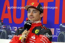 Charles Leclerc (MON) Ferrari in the post qualifying FIA Press Conference. 20.10.2023. Formula 1 World Championship, Rd 19, United States Grand Prix, Austin, Texas, USA, Qualifying Day