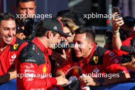 Pole sitter Charles Leclerc (MON) Ferrari with the team in qualifying parc ferme. 20.10.2023. Formula 1 World Championship, Rd 19, United States Grand Prix, Austin, Texas, USA, Qualifying Day