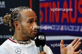 Lewis Hamilton (GBR) Mercedes AMG F1 in the FIA Press Conference. 19.10.2023. Formula 1 World Championship, Rd 19, United States Grand Prix, Austin, Texas, USA, Preparation Day.