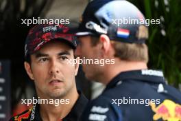 Sergio Perez (MEX) Red Bull Racing and team mate Max Verstappen (NLD) Red Bull Racing. 19.10.2023. Formula 1 World Championship, Rd 19, United States Grand Prix, Austin, Texas, USA, Preparation Day.
