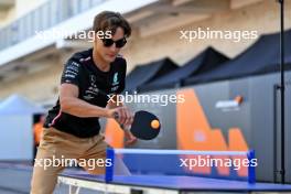 George Russell (GBR) Mercedes AMG F1 plays table tennis in the paddock. 19.10.2023. Formula 1 World Championship, Rd 19, United States Grand Prix, Austin, Texas, USA, Preparation Day.
