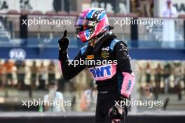 Race winner Jack Doohan (AUS) Invicta Virtuosi Racing celebrates in parc ferme. 26.11.2023. Formula 2 Championship, Rd 14, Yas Marina Circuit, Abu Dhabi, UAE, Feature Race, Sunday.