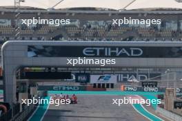 Paul Aron (EST) Trident stalled on the grid. 26.11.2023. Formula 2 Championship, Rd 14, Yas Marina Circuit, Abu Dhabi, UAE, Feature Race, Sunday.