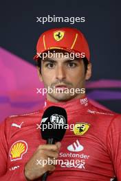 Carlos Sainz Jr (ESP) Ferrari in the post race FIA Press Conference. 24.03.2024. Formula 1 World Championship, Rd 3, Australian Grand Prix, Albert Park, Melbourne, Australia, Race Day.