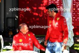 (L to R): Frederic Vasseur (FRA) Ferrari Team Principal with Carlos Sainz Jr (ESP) Ferrari. 21.03.2024. Formula 1 World Championship, Rd 3, Australian Grand Prix, Albert Park, Melbourne, Australia, Preparation Day.