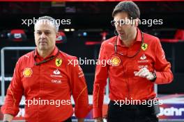 (L to R): Diego Ioverno (ITA) Ferrari Sporting Director and Matteo Togninalli (ITA) Ferrari Chief Race Engineer. 01.03.2024. Formula 1 World Championship, Rd 1, Bahrain Grand Prix, Sakhir, Bahrain, Qualifying Day.