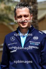 Gaetan Jego, Williams Racing Race Engineer. 28.02.2024. Formula 1 World Championship, Rd 1, Bahrain Grand Prix, Sakhir, Bahrain, Preparation Day.