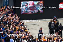 Race winner Max Verstappen (NLD) Red Bull Racing with Nico Rosberg (GER) in parc ferme. 21.04.2024. Formula 1 World Championship, Rd 5, Chinese Grand Prix, Shanghai, China, Race Day.