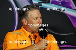 Zak Brown (USA) McLaren Executive Director in the FIA Press Conference. 03.05.2024. Formula 1 World Championship, Rd 6, Miami Grand Prix, Miami, Florida, USA, Sprint Qualifying Day.