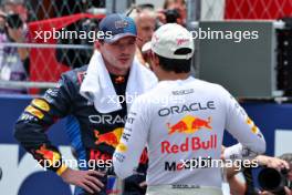 Sprint winner Max Verstappen (NLD) Red Bull Racing with third placed team mate Sergio Perez (MEX) Red Bull Racing in parc ferme. 04.05.2024. Formula 1 World Championship, Rd 6, Miami Grand Prix, Miami, Florida, USA, Sprint and Qualifying Day.