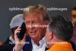 (L to R): Donald Trump (USA) Politician and Businesman with Zak Brown (USA) McLaren Executive Director. 05.05.2024. Formula 1 World Championship, Rd 6, Miami Grand Prix, Miami, Florida, USA, Race Day.