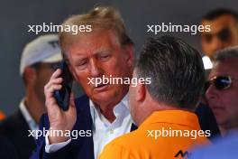 (L to R): Donald Trump (USA) Politician and Businesman with Zak Brown (USA) McLaren Executive Director. 05.05.2024. Formula 1 World Championship, Rd 6, Miami Grand Prix, Miami, Florida, USA, Race Day.